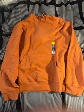 Men's Orange Crewneck Pullover Sweatshirt — Classic Everyday Layer